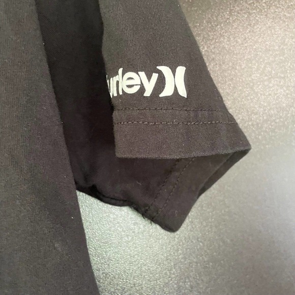 Hurley Big Boys XL T Shirt Black Yellow Green Slime Logo Short Sleeve Dripping - Picture 5 of 7